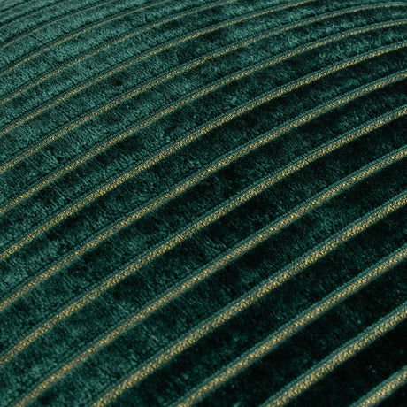 Savoy Stripe Velvet Cushion Cover Emerald 50 x 50cm - image 5