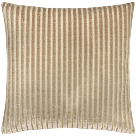 Savoy Stripe Velvet Cushion Cover Mink 50 x 50cm - image 2