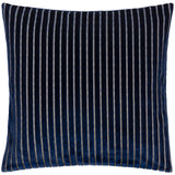 Savoy Stripe Velvet Cushion Cover Navy 50 x 50cm - image 2