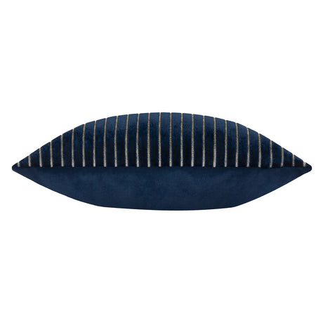 Savoy Stripe Velvet Cushion Cover Navy 50 x 50cm - image 4