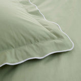 Scallop Edge Green 100% Cotton Duvet Cover Set - product image 3