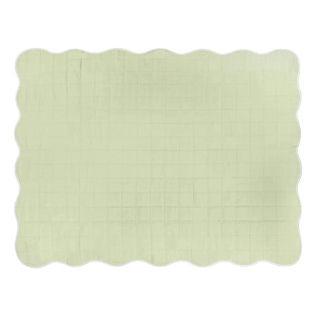 Scallop Quilted Bedspread Sage - image 4