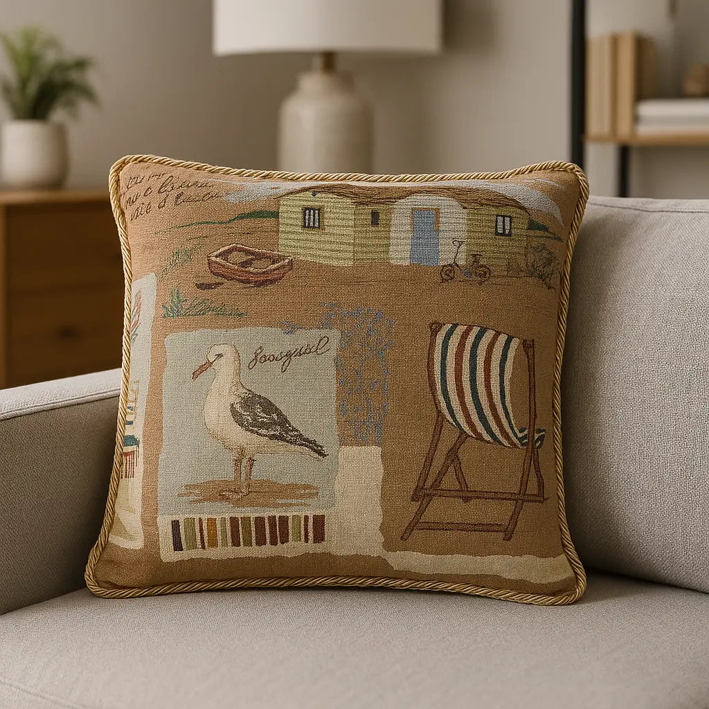 Tapestry Cushion Cover 18"x18" (45cm x 45cm) - Seagull