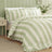 Catherine Lansfield Seersucker Frill Stripe Duvet Cover Set with Pillowcase Green