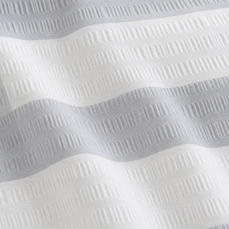 Macro close-up of the Seersucker Gingham silver polycotton seersucker fabric