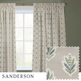 Sessile Leaf Flax Pencil Pleat Curtains - additional product view 1