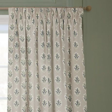 Sessile Leaf Flax Pencil Pleat Curtains - additional product view 2