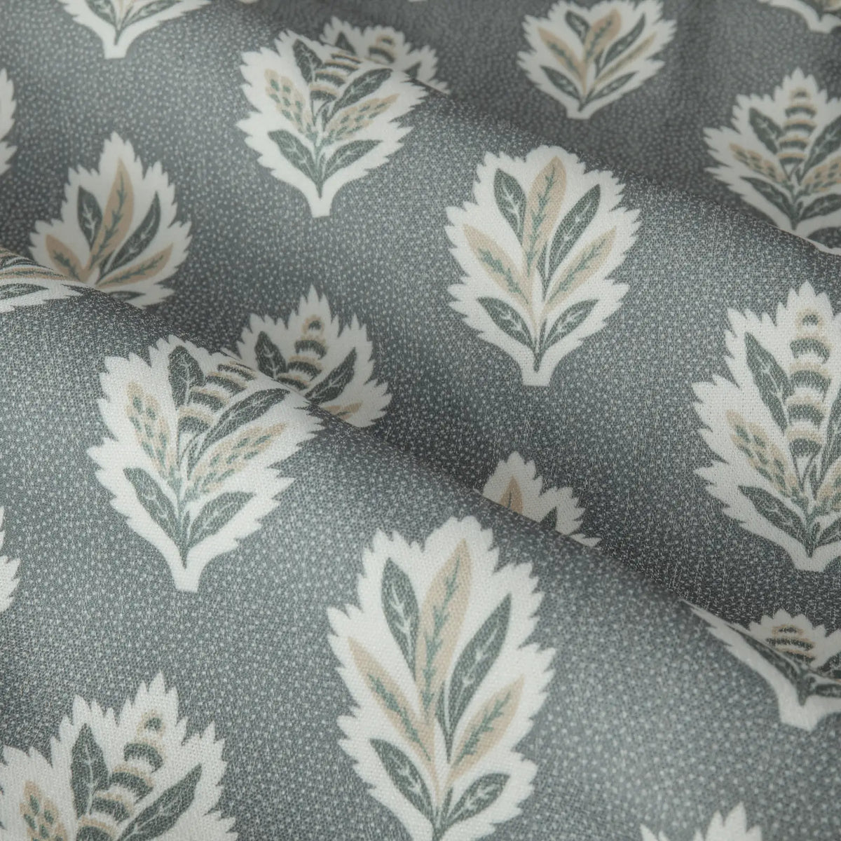 Sessile Leaf Delph Blue Pencil Pleat Curtains - additional product view 4