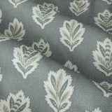 Sessile Leaf Delph Blue Pencil Pleat Curtains - additional product view 4