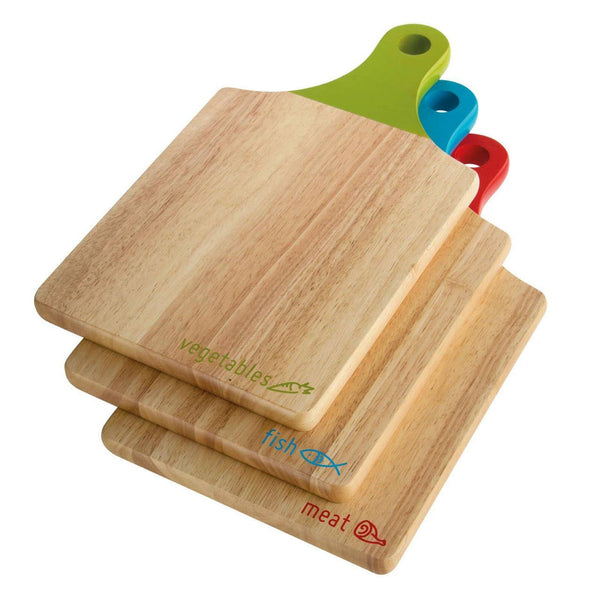 Set of 3 Colour Coded Chopping Boards - Ideal