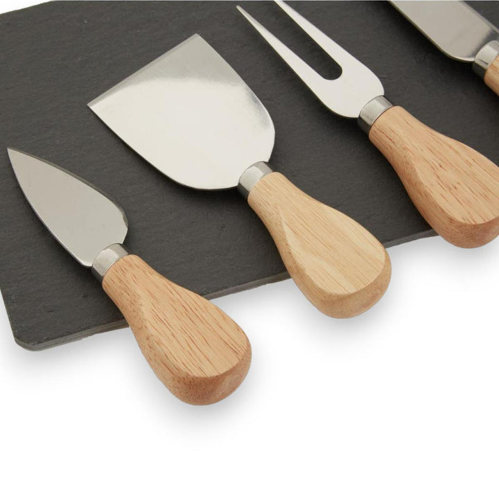 Set of 4 Cheese Knives + Slate Tray - Ideal