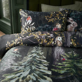 Sherwood Forest 100% Cotton Printed Duvet Cover Set Forest Green/Black - image 3