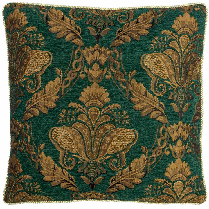 Shiraz Emerald Traditional Jacquard Large Cushion Cover - Ideal