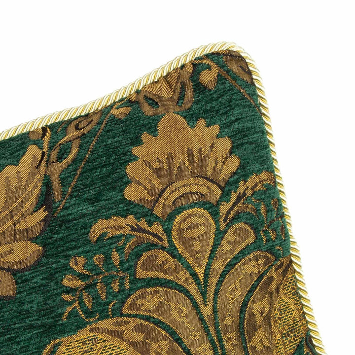 Shiraz Emerald Traditional Jacquard Large Cushion Cover - Ideal