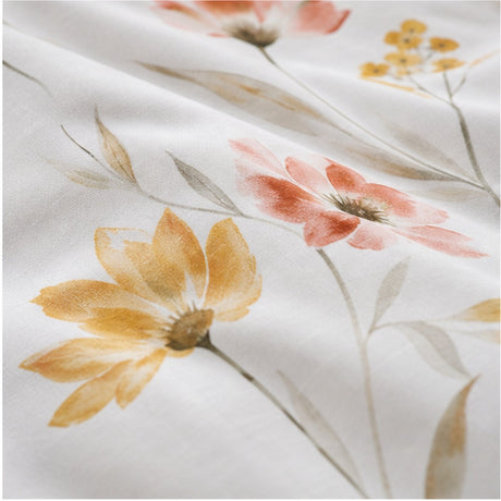 Macro close-up of the gold fabric on the Sienna 100% Cotton Duvet Cover Set