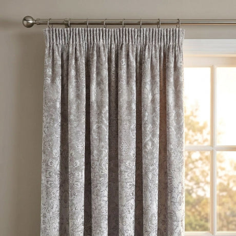 Trinity Jacquard Velvet Pencil Pleat Curtains 5