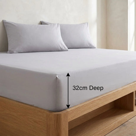 Plain Dye 32cm Extra Deep Fitted Bed Sheet 14