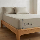 200 Thread Count Cotton 35cm Extra Deep Fitted Sheet 5