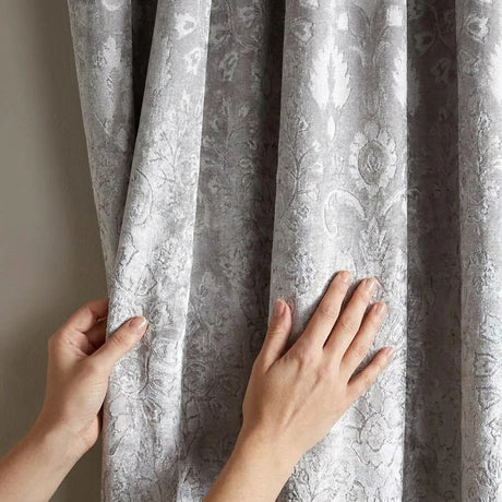Trinity Jacquard Velvet Pencil Pleat Curtains 6