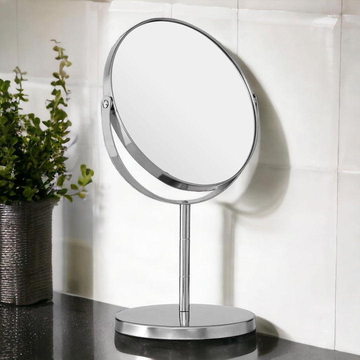 Silver Swivel Pedestal Mirror - Ideal
