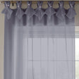 Tiara Diamante Tab Top Voile Curtain Panels - Silver