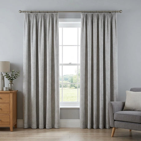 Galaxy Dim Out Woven Thermal Pencil Pleat Curtains 16