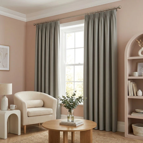 Essential 95% Blackout Tape Top Pencil Pleat Curtains 11