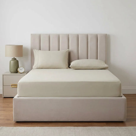 200 Thread Count Cotton 35cm Extra Deep Fitted Sheet - Silver