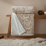 Skandi Woodland Sherpa Fleece Throw Sable 140 x 180cm - image 1