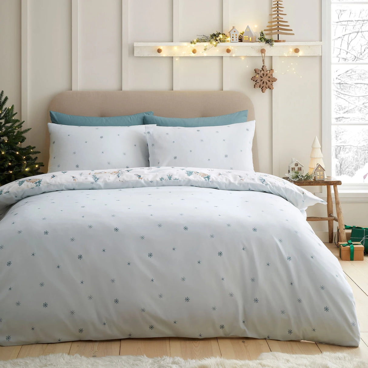 Ski Village Natural Polycotton Duvet Cover Set - product image 4