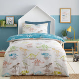 Bedlam Skeleton Dino Kids Dinosaur Print Polycotton Duvet Cover Set