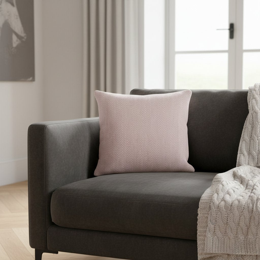 Skye 100% Cotton Pink Cushion Cover 17" x 17