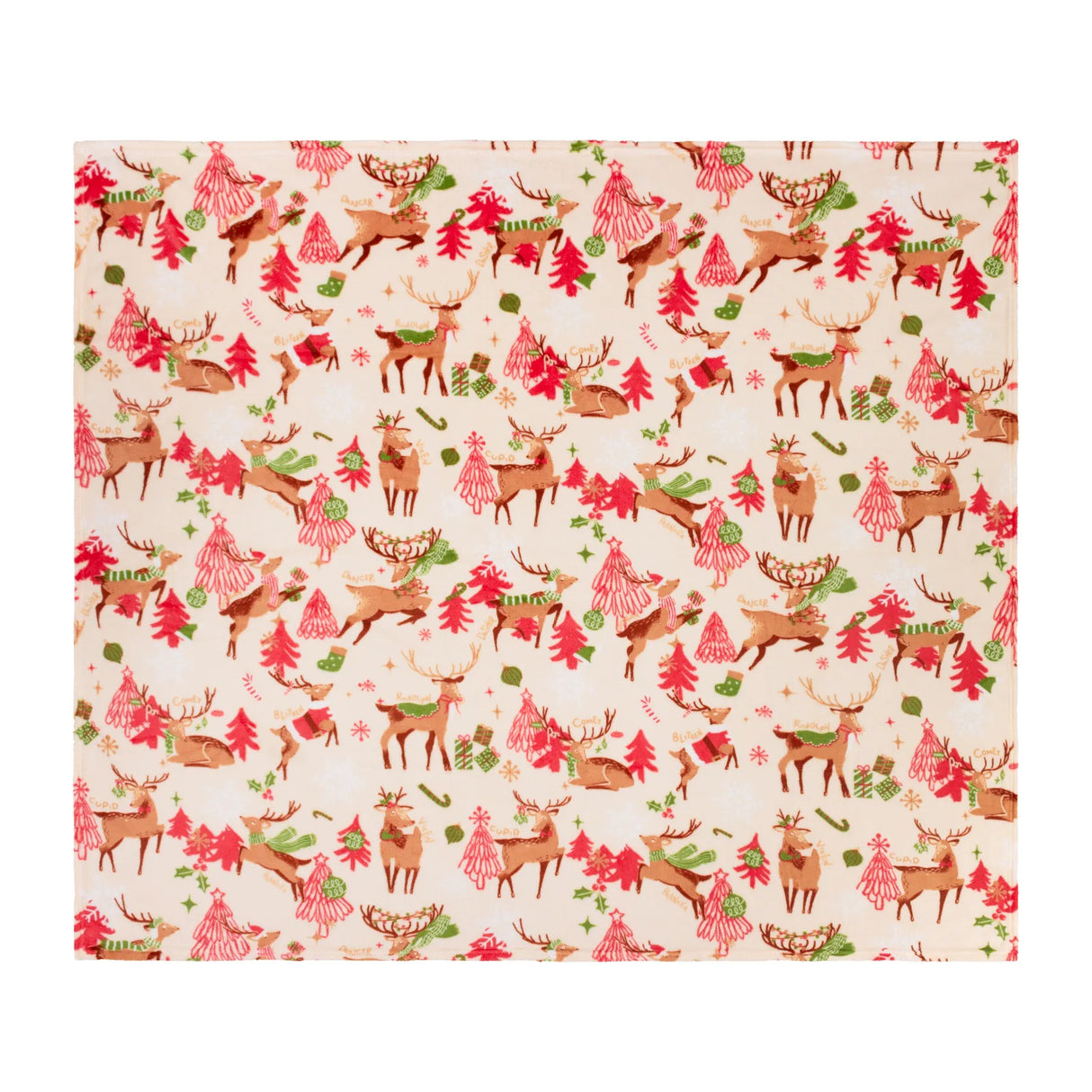 Sleigh Team Printed Fleece Throw Multicolour 130 x 150cm - image 3