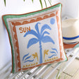 Fusion Soleil Palm Tree Print Outdoor Filled Cushion 100% Cotton