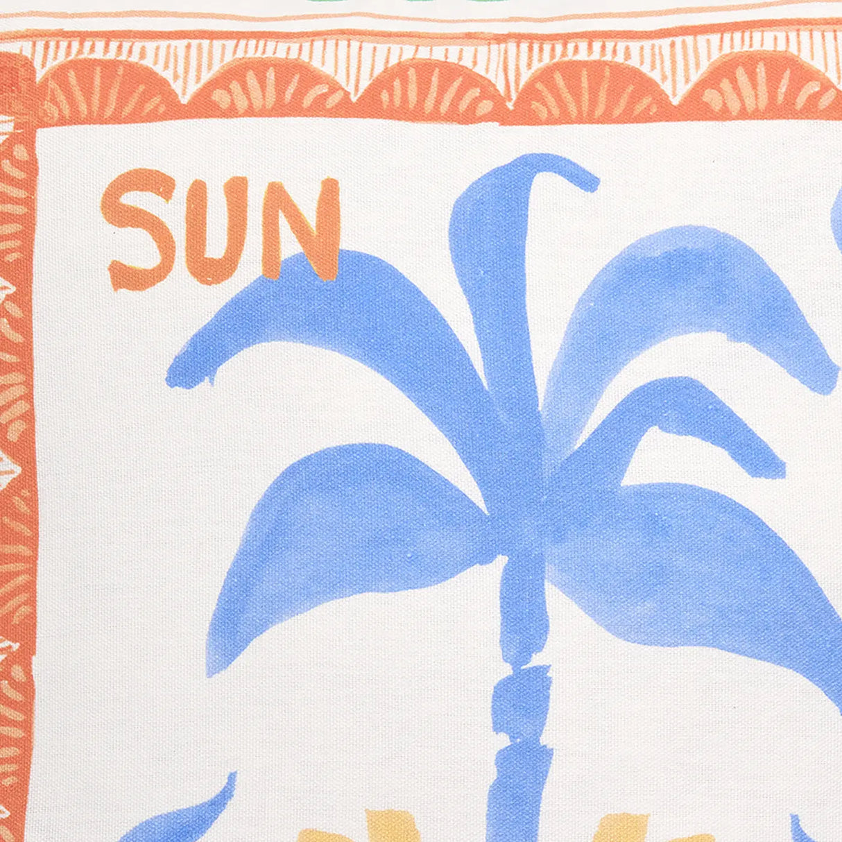 Fusion Soleil Palm Tree Print Outdoor Filled Cushion 100% Cotton 4