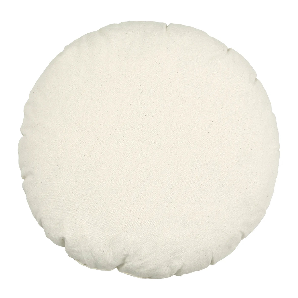 Fusion Soleil Embroidered Sun Yellow Cotton Round Filled Cushion 4