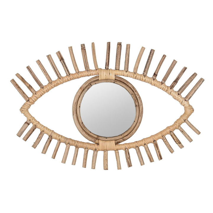 Smalley Natural Rattan Eye Shape Mirror - Ideal