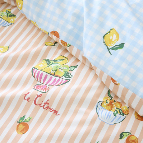 Fusion Summer Fruits Fruit & Stripe Print Duvet Cover Set 5