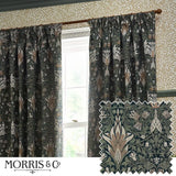 Snakeshead Indigo / Leaf Thermal Blackout Dimout Pencil Pleat Curtains - additional product view 1