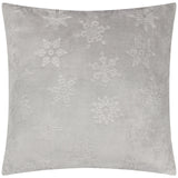 Snowflakes Faux Fur Cushion Cover Grey 50 x 50cm - image 2