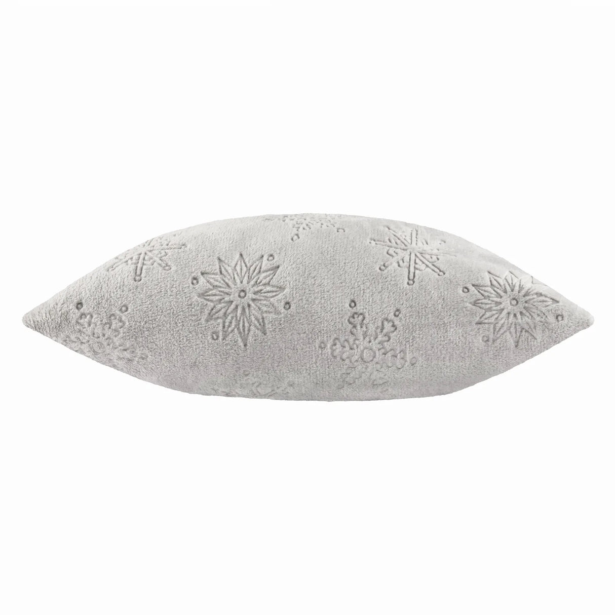 Snowflakes Faux Fur Cushion Cover Grey 50 x 50cm - image 3