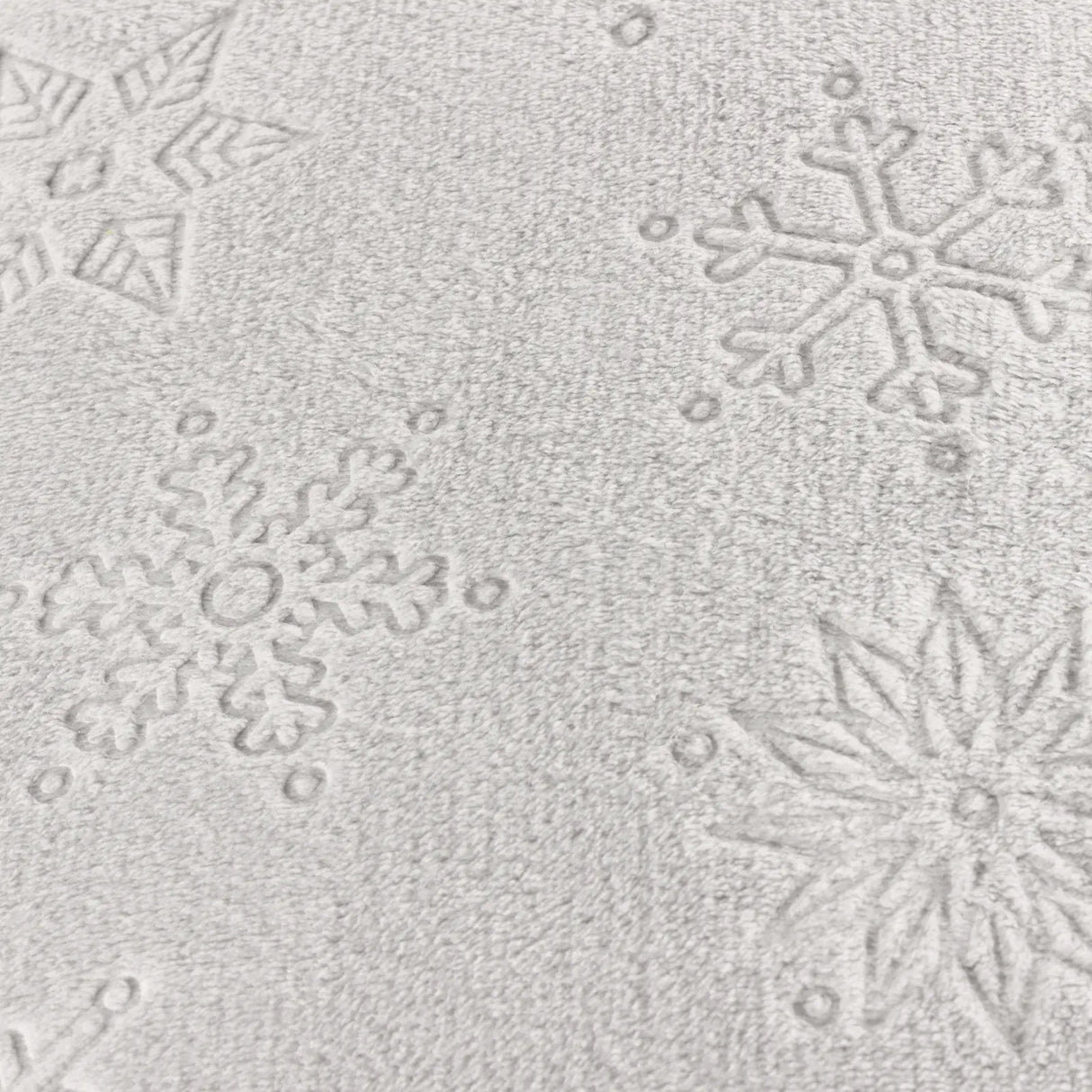 Snowflakes Faux Fur Cushion Cover Grey 50 x 50cm - image 4