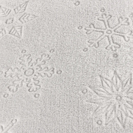 Snowflakes Faux Fur Cushion Cover Grey 50 x 50cm - image 4