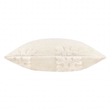 Snowflakes Faux Fur Cushion Cover Snow White 50 x 50cm - image 3
