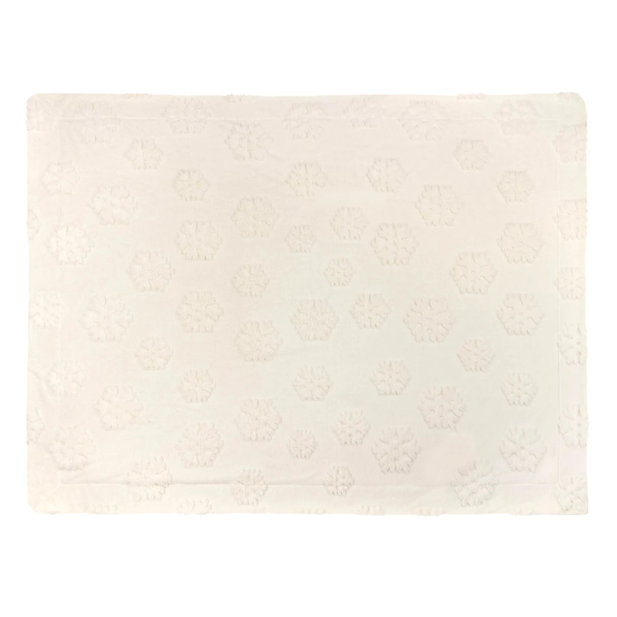 Snowflakes Faux Fur Throw Snow White 150 x 200cm - image 6