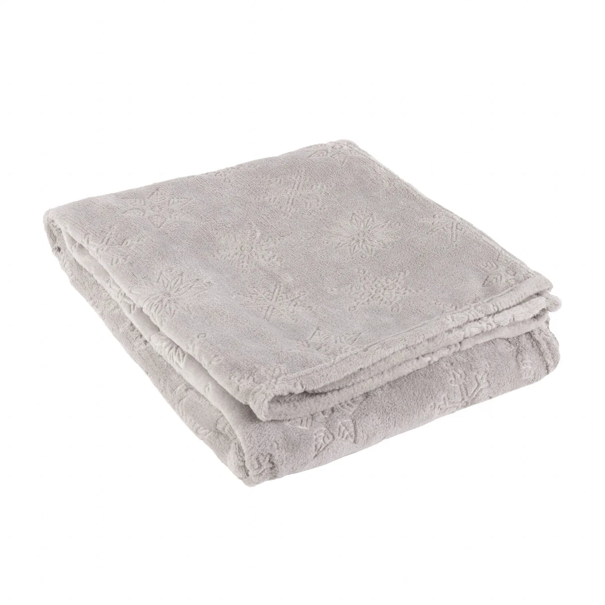 Snowflakes Soft Flannel Fleece Throw Grey 140 x 180cm - image 2