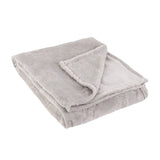 Snowflakes Soft Flannel Fleece Throw Grey 140 x 180cm - image 3