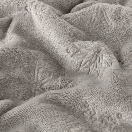 Snowflakes Soft Flannel Fleece Throw Grey 140 x 180cm - image 6