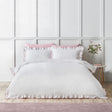 Catherine Lansfield So Soft Mono Frill Detail Duvet Cover Set - White / Pink