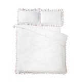 Catherine Lansfield So Soft Mono Frill Duvet Cover Set with Pillowcase White / Blue White / Pink